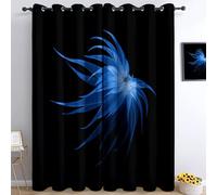 Rideaux occultants 100% chambre 183l x 214h cm, surréalisme rideau thermiques isolants, panneaux lavables fibre de polyester abstrait anémone tentacules, pour de chambre d'enfant et du salon décorer
