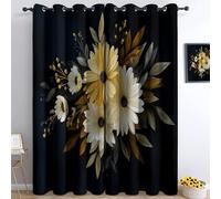 Rideaux occultants 100% chambre 280l x 260h cm, surréalisme rideau thermiques isolants, panneaux lavables fibre de polyester plantes feuilles bouquet, pour de chambre d'enfant et du salon décorer
