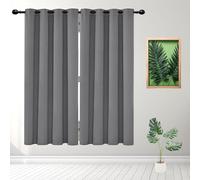 Rideaux Occultants 150 x 105 cm Opaque à Oeillets Isolation Lumiere Draperies Intérieurs Modernes Lot de 1 Rideau,pour Salon, Gris Clair