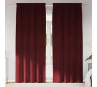 vidaXL Rideaux 2 pcs en velours occultants Rouge Bordeaux 140 x 260 cm