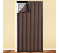 Rideaux occultants à isolation thermique - Panneaux occultants pour portes, insonorisants, faciles à installer avec embrasses, adaptés aux animaux domestiques - Convient pour la maison, la terrasse