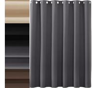 Rideaux Occultants à Oeillets, 60 x 240 cm Design Moderne Polyester Rideaux Occultant pour Salon et Chambre Décoration de Fenêtre Plusieurs Tailles Lavable, Gris Foncé