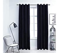 2x Rideaux Occultants avec Anneaux Velours Crème 140x225 cm Chambre vidaXL