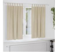 Vidaxl Rideaux Avec Des Rideaux 2 Pcs Crème 140 X 175 Cm Velours