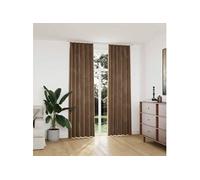 Rideaux occultants avec crochets 2 pcs Velours Beige 140x245 cm