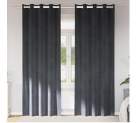 vidaXL Rideaux occultants 2 pcs Gris Clair 140 x 245 cm Velours, Rideaux en Velours Tendance, occultants et Modernes pour Chambres, Salon, économiseurs d'énergie décoratifs