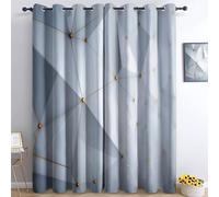 Rideaux occultants Chambre Abstrait géométrique Triangles Rayures imprimé Rideau À Oeillets, Salon et Chambre Enfant futurisme de fenêtre 117L X 229H cm 2 Panneaux Isolant Thermique et phonique