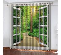 Rideaux Occultants Chambre Forêt Polyester Anti Bruit Isolant Thermique Occultants À Oeillets Rideaux Pour Imprimé Motif Chambre Salon 2 X 91.5 X 214 Cm -4O4I8P5J0P9K1B6H7D1I9I7F5J6M2Q2H0B3R9S9D7A3D7Z