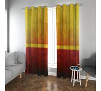 Rideaux occultants de Couleur dégradée Rideaux de fenêtre à œillets Rouges et Jaunes pour Salon Chambre à Coucher Style Simple Rideau d’intimité assombrissant 2 Panneaux H200xB140
