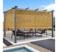 Rideaux occultants d'extérieur en bambou, respirants et élégants pour balcon et terrasse, 100 x 150 cm, Esparto élégants pour chambre à coucher et décoration d'intérieur