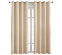 Rideaux Occultants, Draperies Intérieurs Décorations d'intérieur de Fenêtre Convient pour Chambre, Salon-120x200cm-Beige Jaune-(L x H) Lot de 1