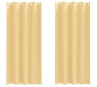 Rideaux occultants en polyester - vidaXL - Beige - 245x140 cm - 2 pièces - Opaque - Facile à manipuler
