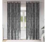 Rideaux occultants en velours VIDAXL 2 pcs Gris 260 x 140 cm