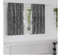 Rideaux occultants en velours VIDAXL gris 140 x 140 cm - lot de 2