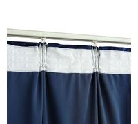 Rideaux occultants et crochet 2pcs Velours Bleu foncé 140x225cm
