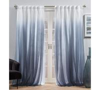 Rideaux occultants et doubl s exclusifs Crescendo pattes cach es, 132 x 213 cm, indigo, lot de 2