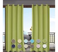 Rideaux occultants imperméables à isolation thermique pour porche, pergola et porte coulissante, 240 x 240 cm, résistants aux UV et bloquant le soleil
