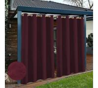 Rideaux occultants imperméables d'extérieur - Design à œillets résistant aux intempéries pour une utilisation en intérieur/extérieur, 244 cm x 244 cm - Solution pare-soleil et protection de l'intimité