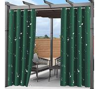 Rideaux occultants imperméables pour extérieur - 150 x 210 cm - Œillets en acier inoxydable - Isolation thermique - Coupe-vent - Parfait pour les salles à manger en plein air