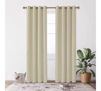 Rideaux Occultants Isolant Thermique - Lot de 2 - 140x260cm - Beige Foncé