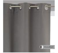 RIDEAUX OCCULTANTS LOT DE 2 GRIS CLAIR 135x240CM