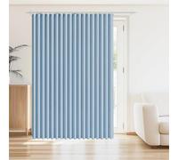 Rideaux occultants magnétiques accordéon, sans perçage, idéaux pour Les salles de Bain et Les séparations d'espace.-Sky Blue- W240xH240cm