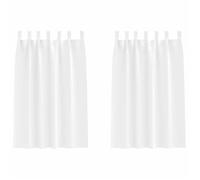 Vidaxl Rideaux Avec Des Rideaux 2 Pcs Blanc Pur Polyester