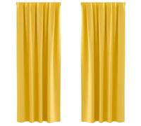 Rideaux occultants modernes - vidaXL - Jaune moutarde - 260x140 cm - Occultation 80%-90% - Polyester