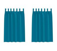 Rideaux occultants modernes - vidaXL - Turquoise - Polyester - 175x140 cm - 2 pièces - Bloque la lumière