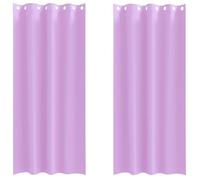 Vidaxl Rideaux Avec Des Rideaux 2 Pcs Violet Polyester