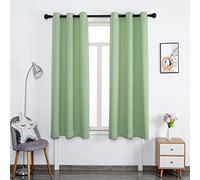 Rideaux Occultants Opaque 100x110cm Rideau Porte Thermique Isolant Anti Froid Lavables avec Oeillets pour Salon Chambre Décoration