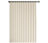 Rideaux Occultants Porte 120 x 135 cm Anti Froid et Chaleur Magnétique Impermeable à Oeillets Décoratif Occultant Plissé Magnétique pour Salon, Balcon, Chambre Moderne, Beige