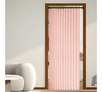 Rideaux Occultants Porte 94 x 100 cm Anti Froid et Chaleur Magnétique Impermeable à Oeillets Décoratif Rideaux Occultants pour Chambre, Salon Décoration de Fenêtre, Rose