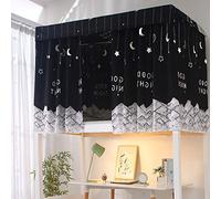 Rideaux Occultants pour lit Superposé Mezzanine Tente de Lit Cabane Surélevé/Mi hauteur Ciel de Lit Moustiquaire Anti-poussière pour Dortoir d'étudiants