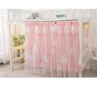 Rideaux Occultants pour Lits Superposés en Résidence étudiante - Ciel De Lit pour Préserver Lintimité, Tente en Gaze Anti-poussière Pink 1.15M x 2M (1 Piece Included)