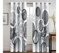 Rideaux occultants Simples en Forme d'anneau, Modernes, 2 pièces, pour fenêtre, Salon, Chambre à Coucher, décoration d'intérieur WxH/2x132x220cm