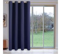 Rideaux occultants thermiques 50 x 100 cm en polyester doux et moderne pour salon - Réduction du bruit - Bleu élégant