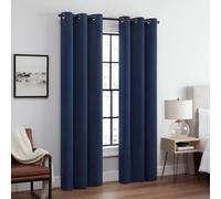 Rideaux occultants thermiques illets ECLIPSE Andover triple tissage pour chambre (2 panneaux) 42 po x 84 po Bleu marine