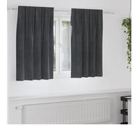 Rideaux occultants - Velours gris clair - 2 pcs - Ruban fronceur - Lavable en machine
