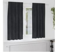 Rideaux occultants - Velours noir - 2 pièces - Isolation thermique - Protection UV