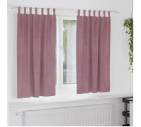 Rideaux occultants - Velours rose foncé - 2 pièces - Œillets - Lavable en machine