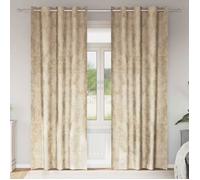 vidaXL Rideaux occultants en velours 2 pièces crème 225 x 140 cm