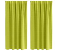 Rideaux occultants - vidaXL - 175x140 cm - Vert - Polyester - Occultation 80%-90% - Design à tissage triple - 2 pièces