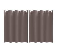 Rideaux occultants - vidaXL - Marron foncé - Uni - Polyester - 140x140 cm - 2 pièces - Facile à manipuler