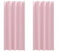 Vidaxl Rideaux Avec Des Rideaux 2 Pcs Rose Bébé Polyester
