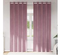 Rideaux occultants - vidaXL - Velours - Rose foncé - 140 x 260 cm - Lot de 2