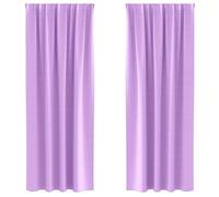 Rideaux occultants - vidaXL - Violet - Polyester - 245x140 cm - Lot de 2 - Anti-plis - Faciles à entretenir