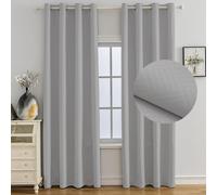 Rideaux occultants YSTYLE pour chambre et salon - Ensemble de 2 panneaux de rideaux isolants thermiques, 140x280 CM, 5XH, Gris clair