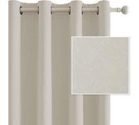 Rideaux occultants YSTYLE pour chambre et salon - Ensemble de 2 panneaux de rideaux isolants thermiques assombrissant la pièce, 140x280 CM, LUAN, beige