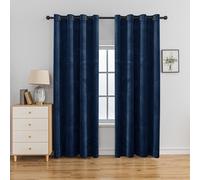 Rideaux occultants YSTYLE pour chambre et salon - Ensemble de 2 panneaux de rideaux isolants thermiques assombrissant la pièce, 140x300 CM, SEHLR, Bleu foncé